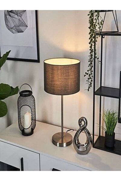 yamsan Leola Gold Ayak Beyaz Slindir Şapka Modern Abajur Gece Lambası