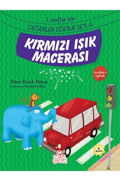 Karma Kitaplar Red Light Adventure / 1St Values for Classroom Education Kit 4 Generation Children's Book (with Protection Bag)