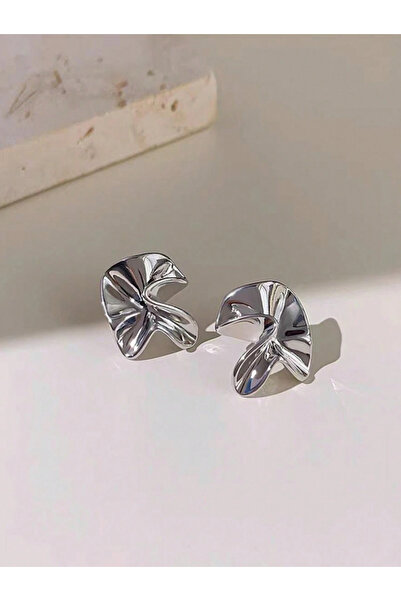 MioArt Vintage Asimetrik Dalgalı Küpe