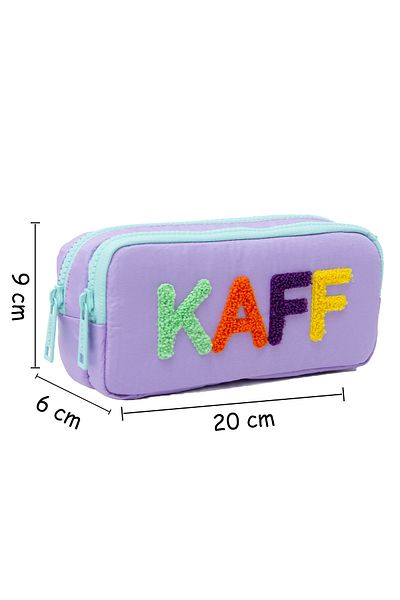 Mosso 01108 Lilac Color Waterproof Bondite Fabric Plush Printed Double Eyed Pen Holder