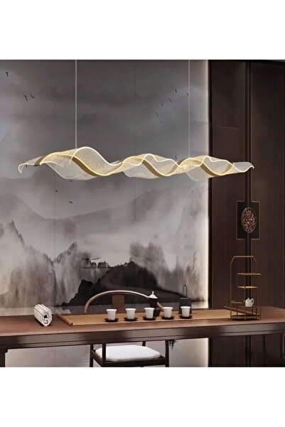 burenze Luxury Gold Sarı Kademeli 3 Renk Işıklı Elegance Led Avize Şık Görsellik Katar Special Edition