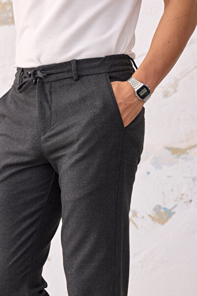 Oksford Jogger casual pentru bărbați, cu talie elastică, buzunare cu șnur, cu...