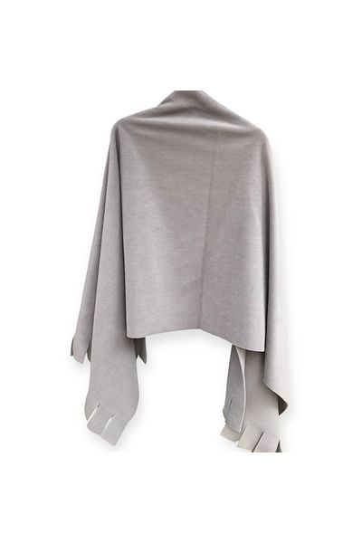 UgurToyss Light Gray Winter Fleece Shoulder Shawl Soft Textured Thick Shoulder Shawl Scarf Cafe, Restaurant, Hotel Shawl