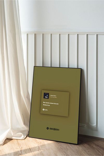 Arthopia Spotify Lyrics Emircan Barley Straw Yellow Διακόσμηση Αφίσα ζωγραφικής με κορνίζα υψηλής ποιότητας