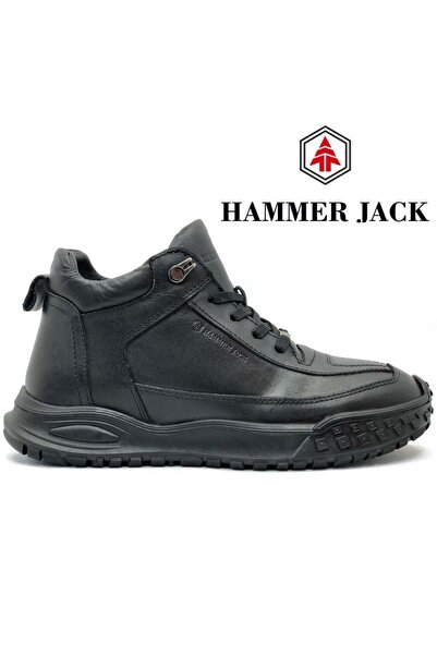 Hammer Jack 102-24882-M Gustava Γνήσιο Δερμάτινο Ανδρικές Μπότες Casual ΜΑΥΡΟ