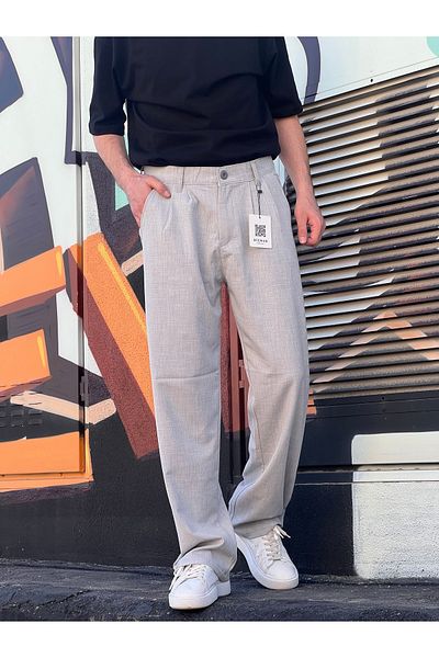 wamoss Vintage Men's Baggy Pants - Double Pleat Pl13