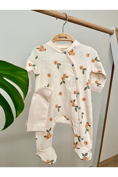 esya baby Jumpsuit with Tangerine Booties