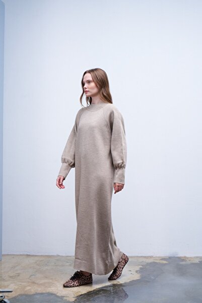 QANU Mink Lamia Knitwear Dress