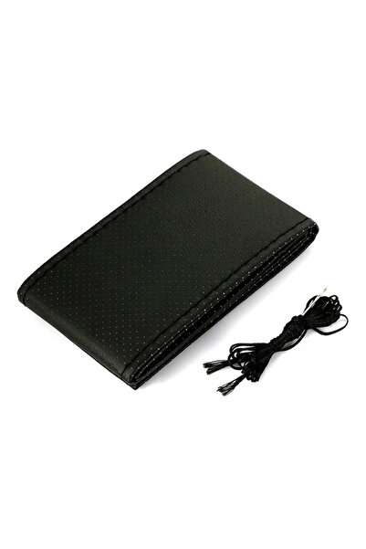 Choice غطاء عجلة قيادة من الجلد الصناعي الأسود، غطاء مضفر مانع للانزلاق لعجلة...