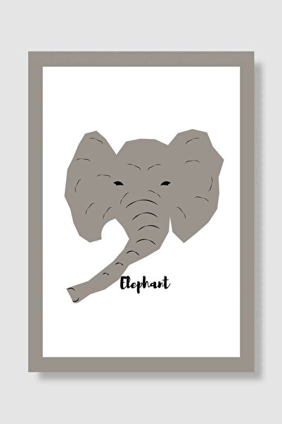 kubdekor Fil Minimal Tasarım Çocuk Odası Poster Yüksek Kalite Çocuk Odası Dek...