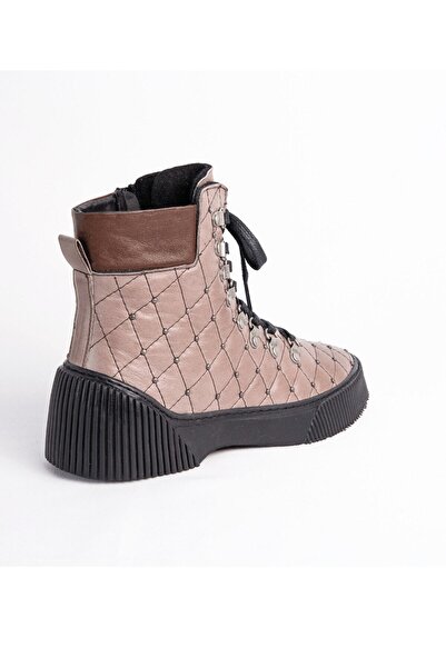 İNZE AYAKKABI Mink Genuine Leather Boots - Model Name Gökçen