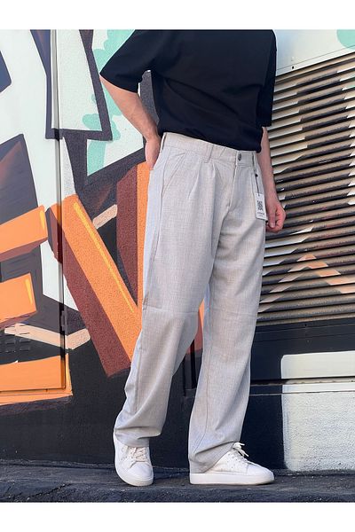 wamoss Vintage Men's Baggy Pants - Double Pleat Pl13