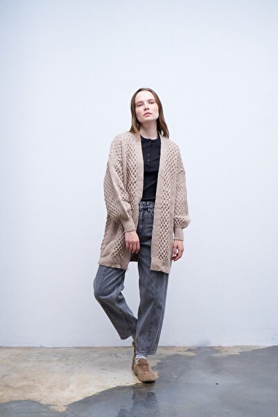 QANU Candy Knitwear Cardigan Mink
