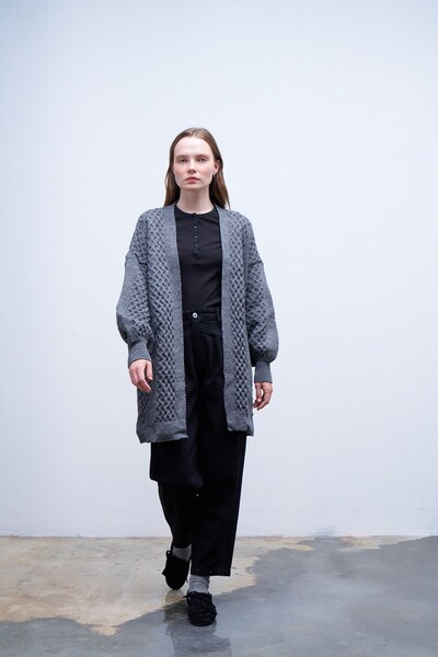 QANU Gray Candy Knitwear Cardigan