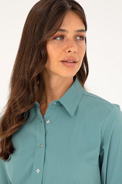 U.S. Polo Assn. Γυναικείο μακρυμάνικο πουκάμισο μέντας Basic 50271263-VR090