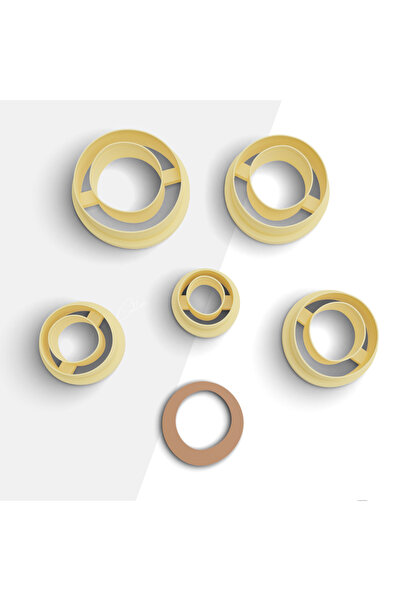 brocutters قالب قطع طين بوليمر عضوي رفيع على شكل دائرة، قالب حلق، قاطع طين، 5...