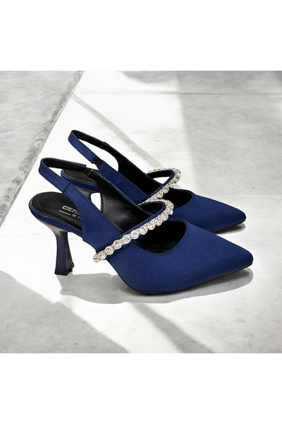 runa shoes pantofi din satin cu toc cu strasuri