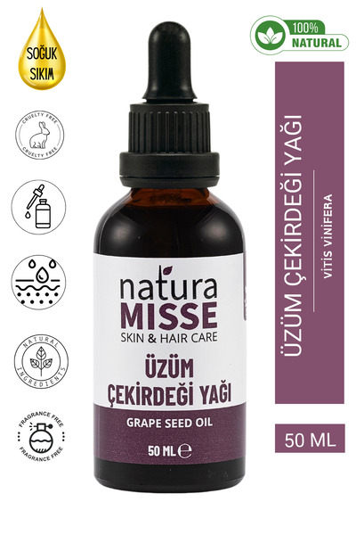 NaturaMisse 50 مل زيت بذور العنب المعصور على البارد