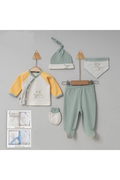 Gaye Bebe Giraffe Embroidered Set of 5