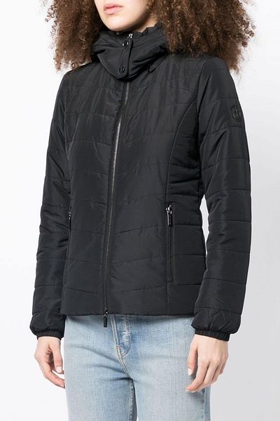 Armani Exchange Γυναικείο παλτό με κουκούλα - Μαύρο