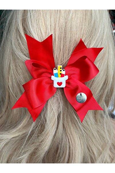 QUEEN AKSESUAR Design special de lux - Cataramă școlară cu detaliu fundă și f...