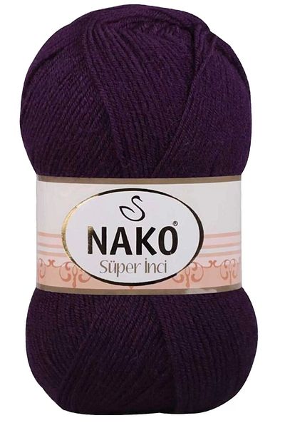 NAKO 100 g Purple Super Pearl Πλεκτό Νήμα - 3260 LC6878-1631