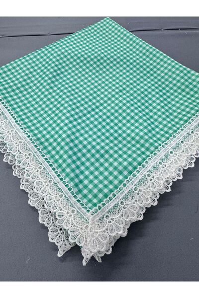 Dantelux Leke Tutmaz 155X155cm Kenarı Gipürlü Dertsiz Kumaş Sofra Bezi Masa Örtüsü Piknik Örtüsü