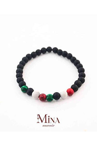 Mina Souvenir Doğal Taş Bileklik Filistin Teması Mavera Model Bileklik
