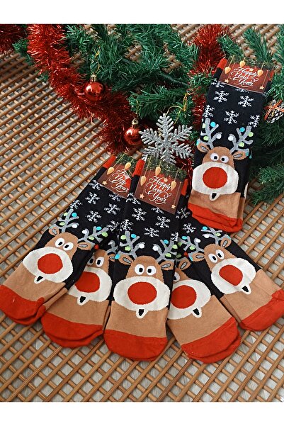 Rocks For Yılbaşı Temalı Erkek Soket 6 Çift Çorap