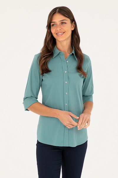U.S. Polo Assn. Γυναικείο μακρυμάνικο πουκάμισο μέντας Basic 50271263-VR090