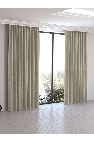 Perle Home Daily Series Linen Color Island Background Curtain