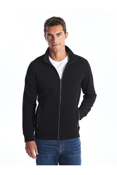 LC Waikiki LCWAIKIKI Classic Stand Collar Long Sleeve Men's Zipper Sweatshirt