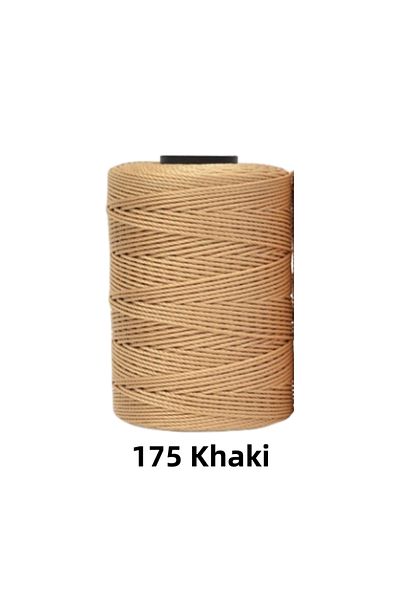 Choice 175 خيط كروشيه صيفي جديد باللون الكاكي، خيط حياكة يدوي، خيط فني من الحرير الجليدي، 1.5 مم، 200 متر، بولي بروبيلين