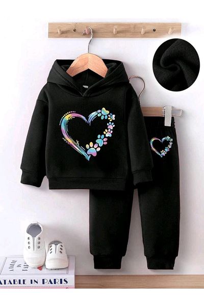 KTT TEKSTİL Set de trening pentru fete Heart Look 2 piese