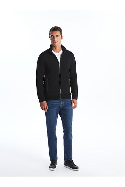 LC Waikiki LCWAIKIKI Classic Stand Collar Long Sleeve Men's Zipper Sweatshirt