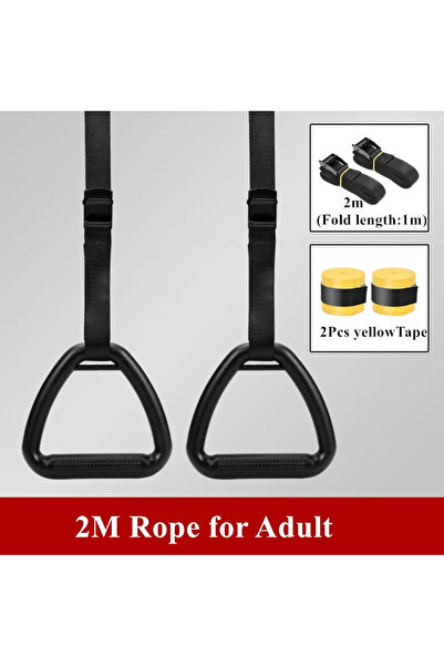 Choice حلقات جمباز للبالغين بطول 2 متر بمقبض سحب مع أشرطة قابلة للتعديل لتمري...