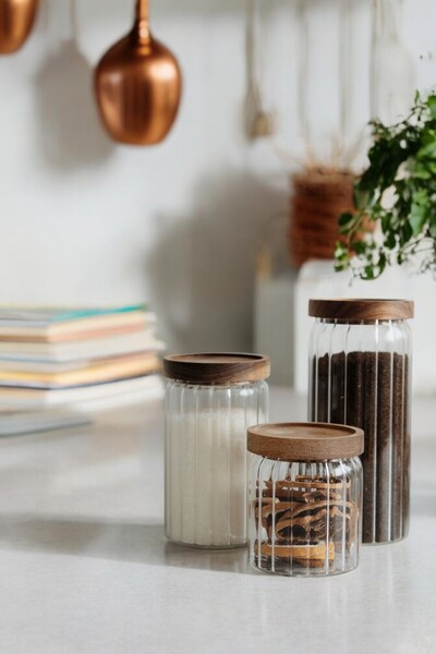 Mirilliahome Akasya Kapaklı 3'lü Cam Saklama Kavanozu Seti – Akasya Kavanoz