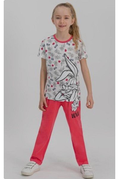 Rolypoly Looney Tunes Bugs Bunny Girls Short Sleeve Pajama Set