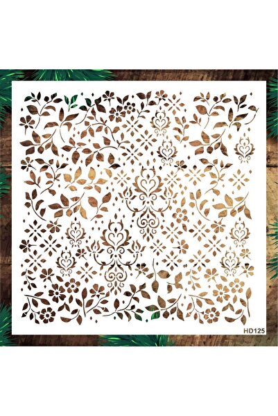 STENCİLTASARIM Stencil Tasarım Hd125 Duvar Ahşap Cam Boyama Deseni