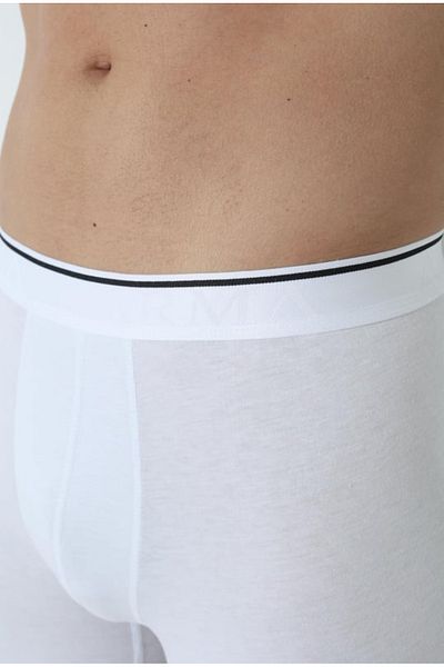 Gutiero Arma Cotton Lycra Long Legs Ανδρικά Λευκά Μπόξερ 6 Συσκευασία