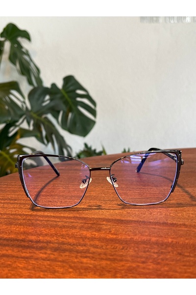funeyes Reys Black Cat Eye Glasses - أزرق مع حماية من الضوء