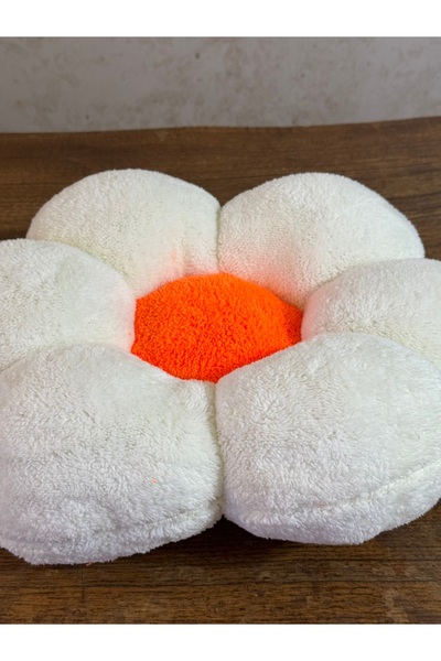 happyteks Pernă cu margaretă portocalie - Aruncă pernă Belly Design