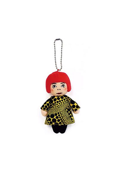 Choice 10CM 10CM Yayoi Kusama humanoid Polka-dot No face Man keychain bag hanging decoration plush toy pend