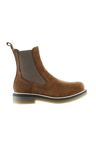 Bueno Shoes Tan Suede Γυναικείες Μπότες - Flat Cut 01wt3101