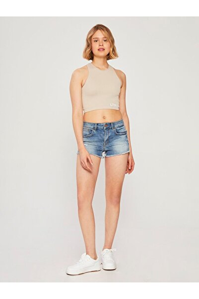 Ltb Τζιν σορτς Pamela με μέση μέση