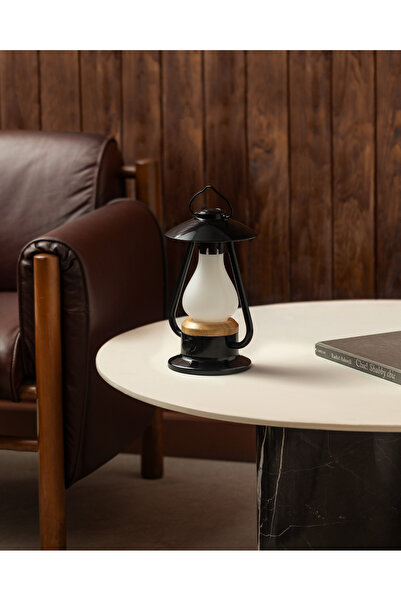 Madame Coco Nela Dokunmatik Abajur - Siyah - 19 cm