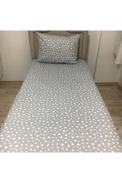 Mert Collection Çarşı Intermediate Size Single Elastic Sheet Set - 120X200 Star Pattern
