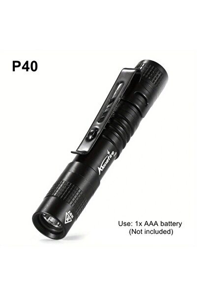 Choice مصباح يدوي صغير محمول LED أسود اللون من نوع AAA P40 بقوة 3 واط XPE، مناسب للأنشطة الخارجية مثل الصيد والتنزه، للأطفال والنساء.