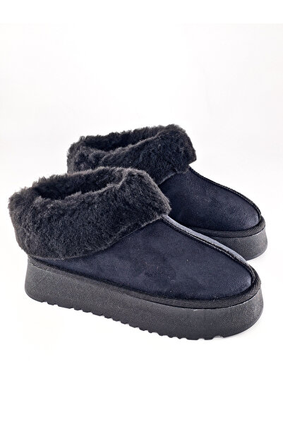 Julshen Yünlü Kalın Topuk Kadın Bot Ayakkabı