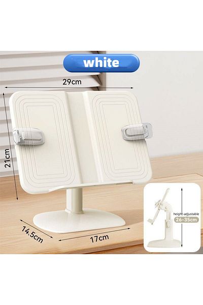 Choice White Multi Functional Reading Rack Bookshelf For Primary School Student To Study Book Clip For Fixi
